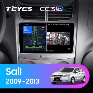 Штатная магнитола Teyes CC3 2K 360 6/128 Chevrolet Sail (2009-2013)