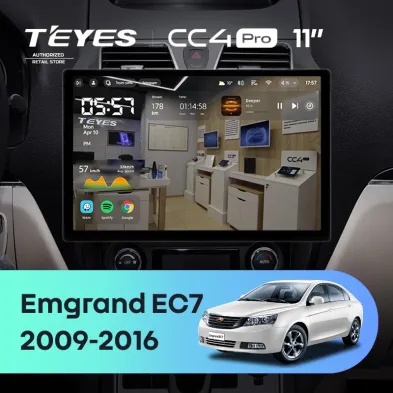Штатная магнитола Teyes CC4 Pro 8/128 Geely Emgrand EC7 1 (2009-2016) (11")