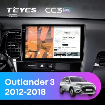 Штатная магнитола Teyes CC3 2K 4/32 Mitsubishi Outlander 3 (2012-2018) Тип-A