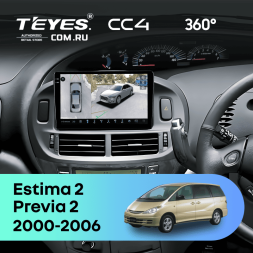 Штатная магнитола Teyes CC4 360 6/64 Toyota Previa 2 (2000-2006) Правый руль