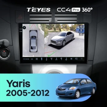 Штатная магнитола Teyes CC4 Pro 360 8/128 Toyota Yaris XP90 (2005-2012) F1