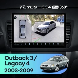 Штатная магнитола Teyes CC4 Pro 360 12/256 Subaru Outback 3 (2003-2009) (13")