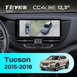 Штатная магнитола Teyes CC4 12.3" 360 8/128 Hyundai Tucson 3 (2015-2018) Тип-A