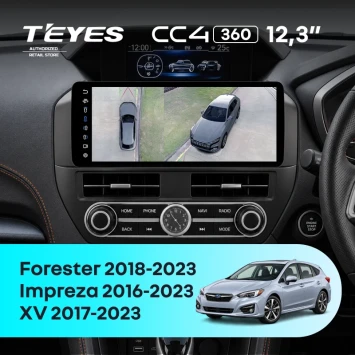 Штатная магнитола Teyes CC4 12.3" 360 8/128 Subaru Forester 5 (2018-2023) Правый руль