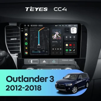 Штатная магнитола Teyes CC4 8/128 Mitsubishi Outlander 3 GF0W GG0W (2012-2018) Тип-A