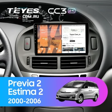 Штатная магнитола Teyes CC3 2K 6/128 Toyota Previa 2 (2000-2006)
