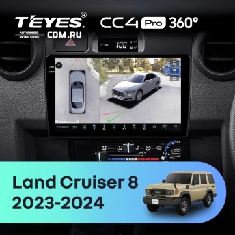 Штатная магнитола Teyes CC4 Pro 360 12/256 Toyota Land Cruiser 8 J70 70 (2023-2024)