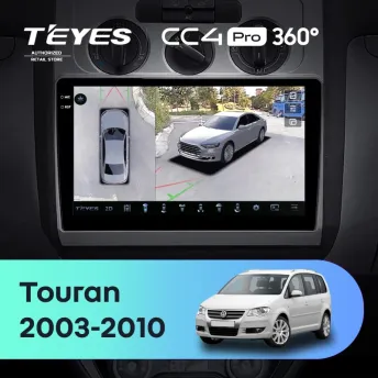 Штатная магнитола Teyes CC4 Pro 360 12/256 Volkswagen Touran 1 (2003-2010) F1