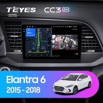 Штатная магнитола Teyes CC3 2K 360 6/128 Hyundai Elantra 6 (2015-2018) Тип-B