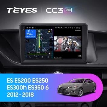 Штатная магнитола Teyes CC3 2K 360 6/128 Lexus ES ES200 ES250 ES300h ES350 XV60 VI (2012-2018) Тип-C
