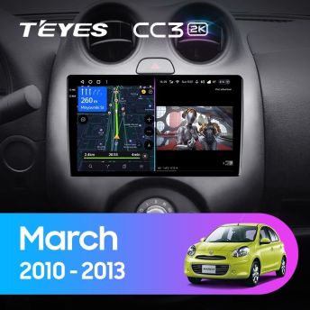 Штатная магнитола Teyes CC3 2K 360 6/128 Nissan March K13 (2010-2013)