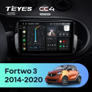 Штатная магнитола Teyes CC4 6/64 Mercedes-Benz Smart Fortwo 3 C453 A453 W453 (2014-2020)