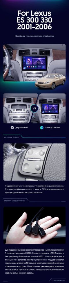 Штатная магнитола Teyes CC3 2K 360 6/128 Lexus CT CT200 CT200h (2010-2018)