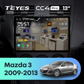 Штатная магнитола Teyes CC4 Pro 12/256 Mazda 3 2 (2009-2013) (13")