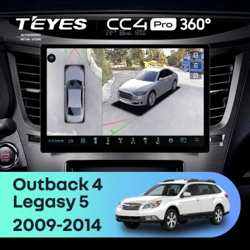 Штатная магнитола Teyes CC4 Pro 360 12/256 Subaru Outback 4 (2009-2014) (13")