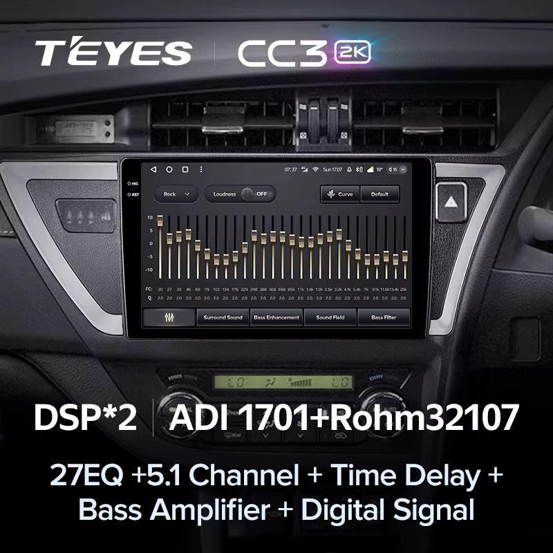 Штатная магнитола Teyes CC3 2K 4/64 Toyota Auris 2 E180 (2012-2015) Правый руль