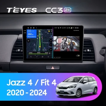 Штатная магнитола Teyes CC3 2K 360 6/128 Honda Jazz 4 (2020-2024) Тип-B Правый руль