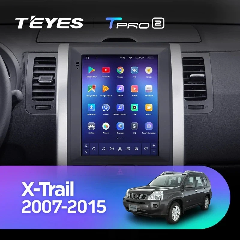 Штатная магнитола Tesla style Teyes TPRO 2 6/128 Nissan X-Trail T31 (2007-2015) F2