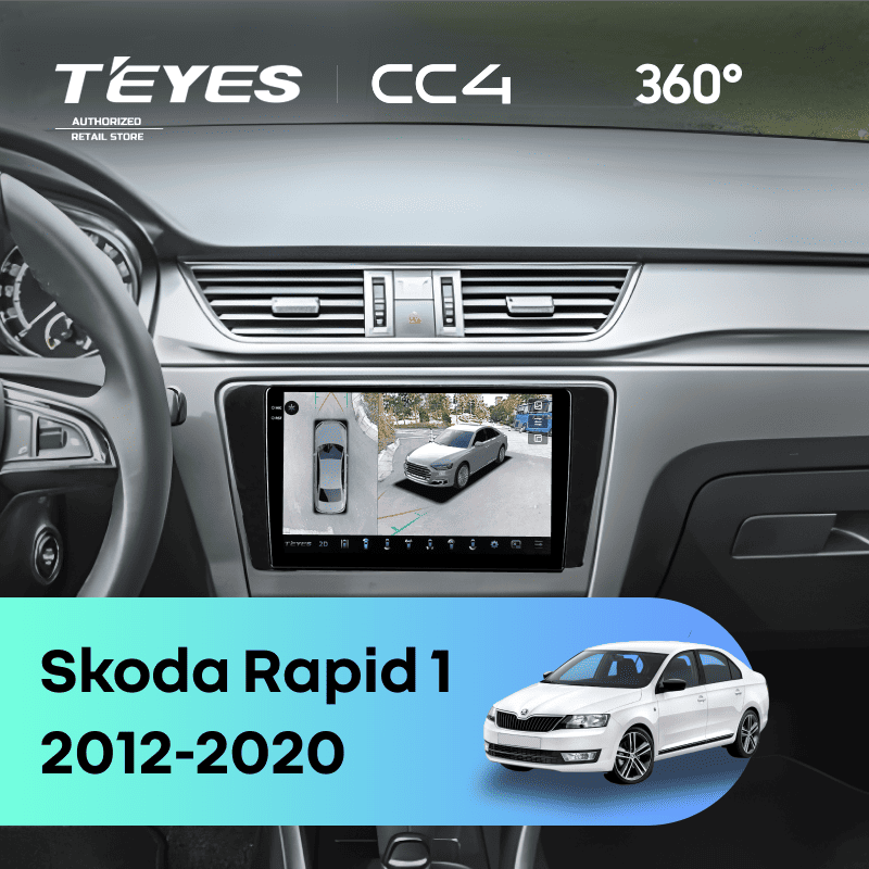 Штатная магнитола Teyes CC4 360 6/64 Skoda Rapid 1 (2012-2020) F1