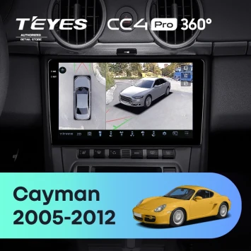 Штатная магнитола Teyes CC4 Pro 360 8/128 Porsche Cayman 987 (2005-2012)