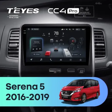 Штатная магнитола Teyes CC4 Pro 12/256 Nissan Serena 5 C27 (2016-2019) F2 правый руль