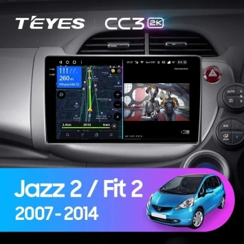 Штатная магнитола Teyes CC3 2K 360 6/128 Honda Fit GE GP GE (2007-2014) Правый руль