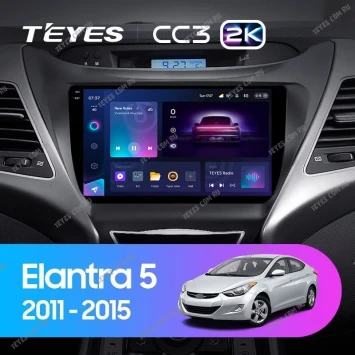 Штатная магнитола Teyes CC3 2K 4/32 Hyundai Elantra 5 JK GD MD UD (2010-2016) F2