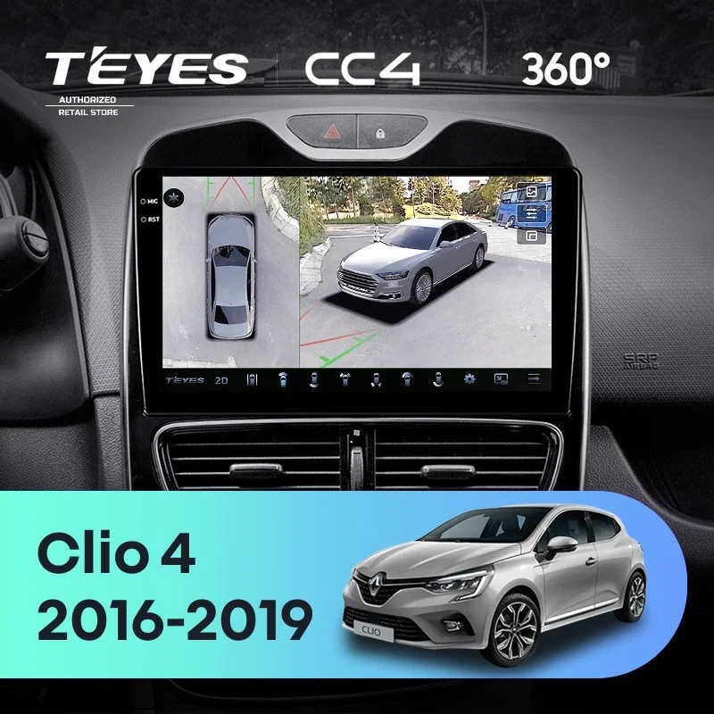Штатная магнитола Teyes CC4 360 6/64 Renault Clio 4 BH98 KH98 (2016-2019)