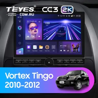 Штатная магнитола Teyes CC3 2K 6/128 Vortex Tingo (2010-2012) (13" с кнопками)