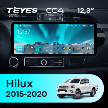 Штатная магнитола Teyes CC4 12.3" 8/128 Toyota Hilux Pick Up AN120 (2015-2020)