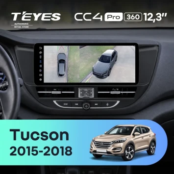 Штатная магнитола Teyes CC4 Pro 12.3" 360 12/256 Hyundai Tucson 3 (2015-2018) Тип-B