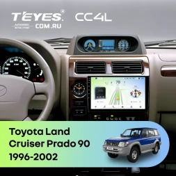 Штатная магнитола Teyes CC4L 6/64 с DTS Toyota Land Cruiser Prado 90 (1996-2002)