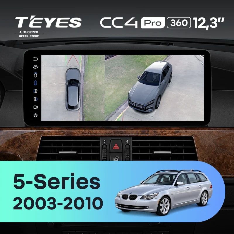 Штатная магнитола Teyes CC4 Pro 12.3" 360 8/128 BMW 5-Series E61 E60 (CCC) (2003-2010)