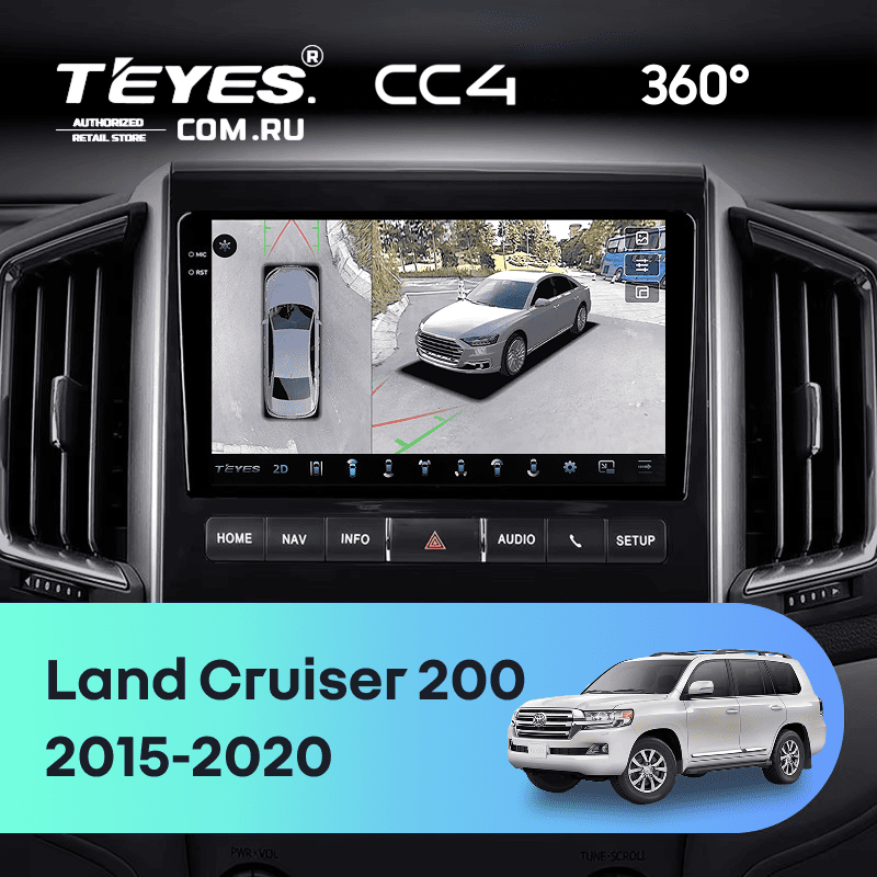 Штатная магнитола Teyes CC4 360 6/64 Toyota Land Cruiser 200 (2015-2020) F1