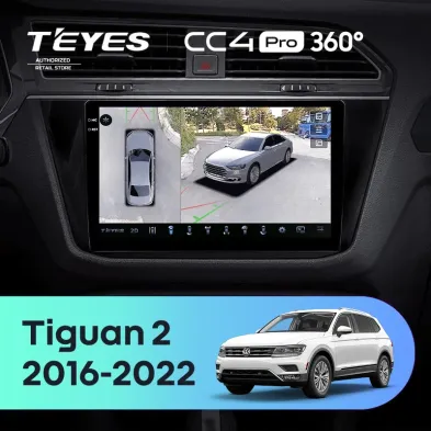 Штатная магнитола Teyes CC4 Pro 360 8/128 Volkswagen Tiguan 2 (2016-2022) Тип-B