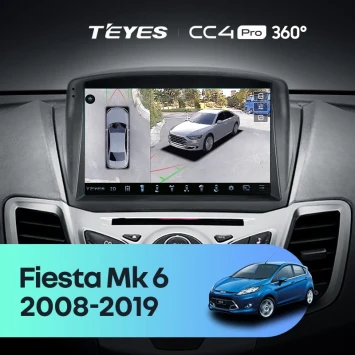 Штатная магнитола Teyes CC4 Pro 360 12/256 Ford Fiesta Mk 6 (2008-2019) F2 Тип-A