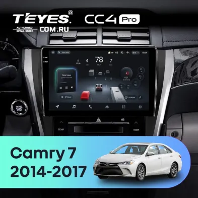 Штатная магнитола Teyes CC4 Pro 12/256 Toyota Camry 7 XV 50 55 (2014-2017) (черно-серая) F1