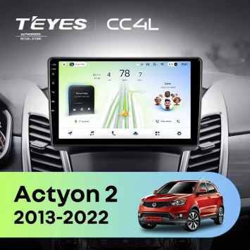 Штатная магнитола Teyes CC4L 4/64 SsangYong Actyon 2 (2013-2022) (0din)