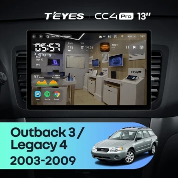 Штатная магнитола Teyes CC4 Pro 8/128 Subaru Legacy 4 (2003-2009) (13")