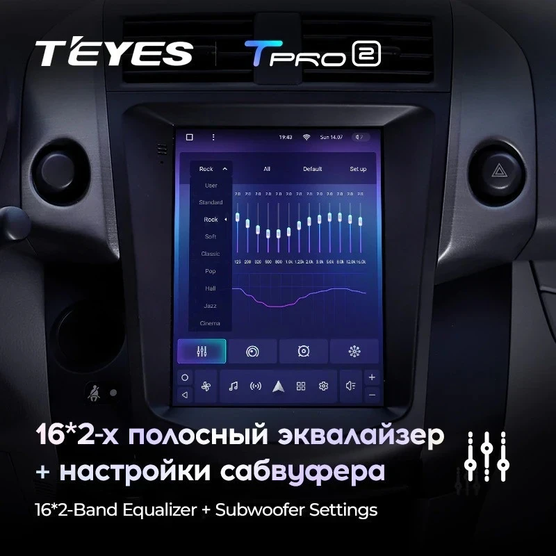 Штатная магнитола Tesla style Teyes TPRO 2 6/128 Toyota RAV4 3 XA30 (2005-2013)