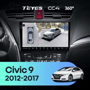 Штатная магнитола Teyes CC4 360 6/64 Honda Civic 9 FK FB (2012-2017)