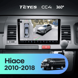 Штатная магнитола Teyes CC4 360 6/64 Toyota Hiace H200 (2010-2018) Правый руль