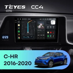 Штатная магнитола Teyes CC4 8/128 Toyota C-HR (2016-2020) F1 Правый руль