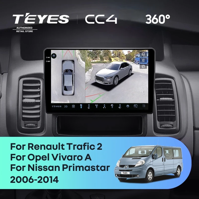 Штатная магнитола Teyes CC4 360 6/64 Nissan Primastar (2006-2014) Тип-C