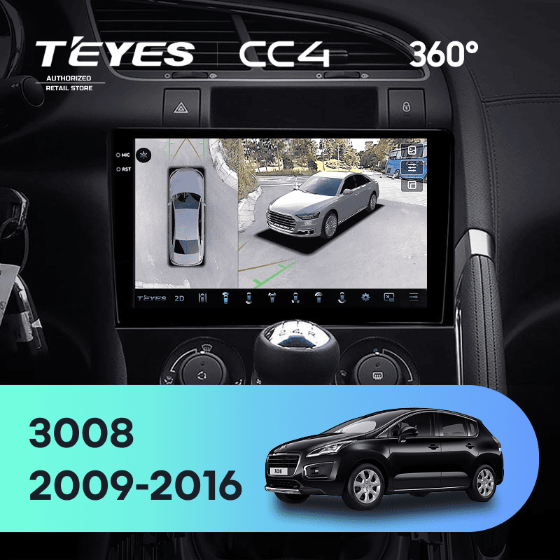 Штатная магнитола Teyes CC4 360 6/64 Peugeot 3008 1 (2009-2016) F2