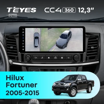 Штатная магнитола Teyes CC4 12.3" 360 8/128 Toyota Fortuner (2005-2015) (с конд., без кнопок на руле)