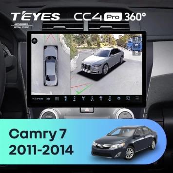 Штатная магнитола Teyes CC4 Pro 8/128 Toyota Camry 7 XV 50 55 (2011-2014) (черная) F2 (13")