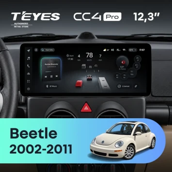 Штатная магнитола Teyes CC4 Pro 12.3" 12/256 Volkswagen Beetle A4 (2002-2011)