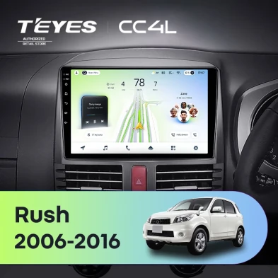 Штатная магнитола Teyes CC4L 6/64 Toyota Rush J200 (2006-2016) Правый руль