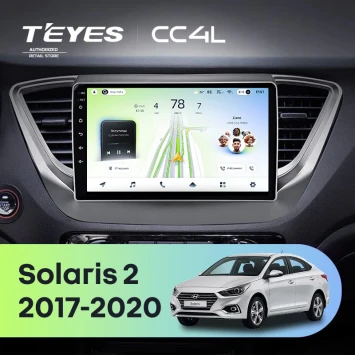 Штатная магнитола Teyes CC4L 6/64 с DTS Hyundai Solaris 2 (2017-2020) F1 Тип-B